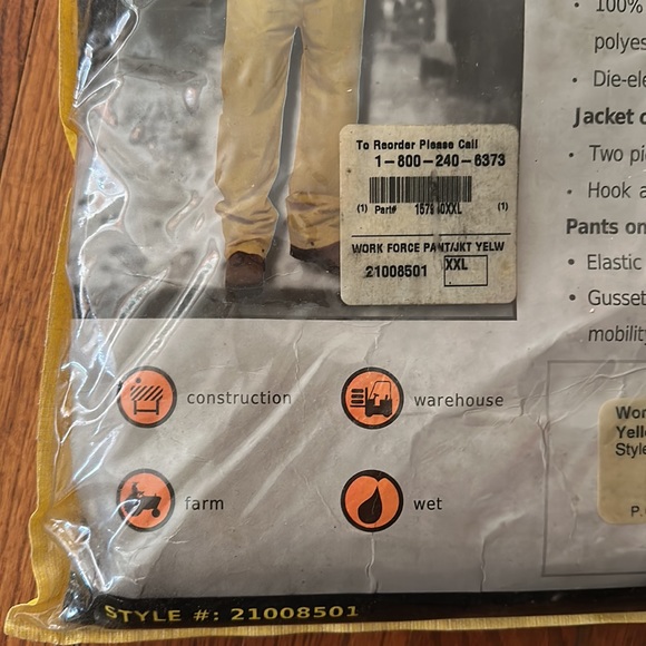 Workforce Lacrosse blue collar by choice pvc/ poly suit yellow xxl - Picture 5 of 5